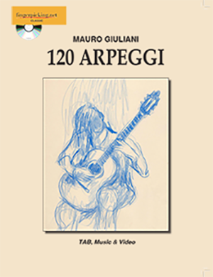 Mauro Giuliani 120 Arpeggio Studies Book + DVD