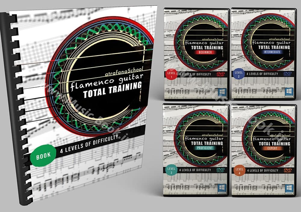 Atrafana - Flamenco Guitar Total Training Book + 4 DVD (2021 Edition)