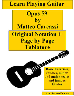 Carcassi Learn Playing Guitar Opus 59 Complete TAB Edition